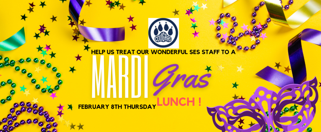 Mardi Gras Themed Staff Appreciation lunch - Snoqualmie Elementary PTSA